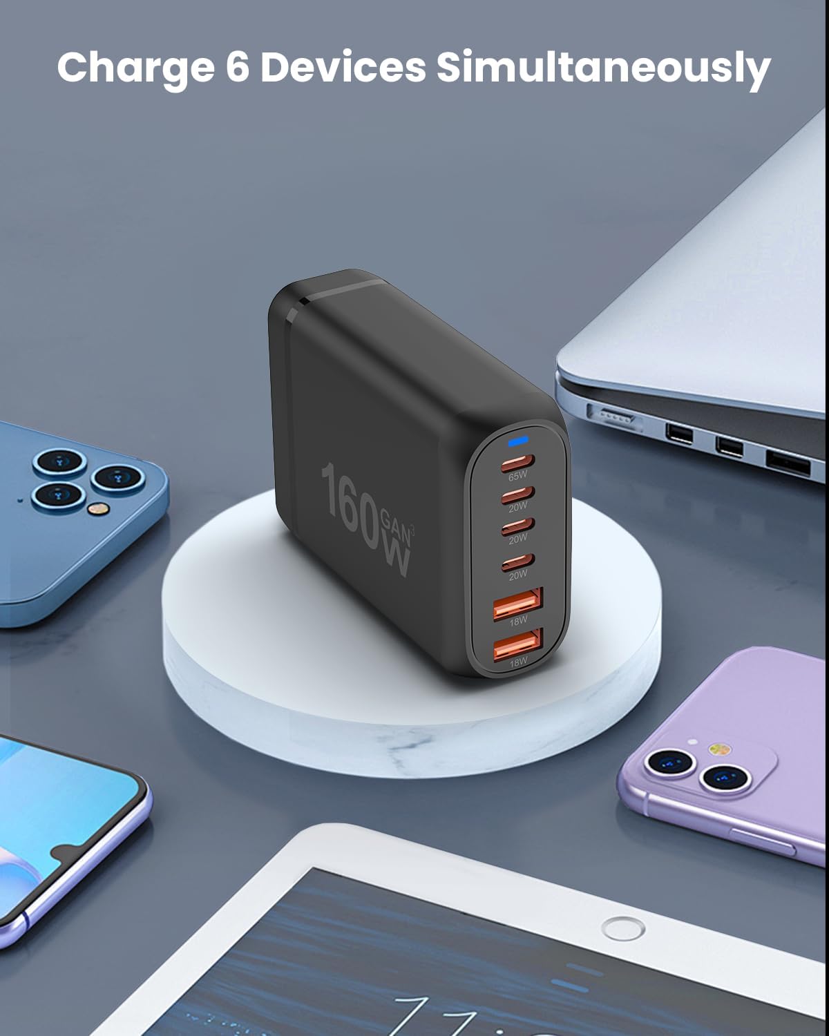 ⚡160W 6-Port GaN USB-C Wall Charger | Fast Charging Station for MacBook, iPhone 16/15, iPad, Galaxy Note | Portable Power Hub for 2025 Tech Lovers! 🚀 #FastCharger #Tech2025 #GadgetLovers ⚡160W 6-Port GaN USB-C Wall Charger | Fast Charging Station for MacBook, iPhone 16/15, iPad, Galaxy Note | Portable Power Hub for 2025 Tech Lovers! 🚀 #FastCharger #Tech2025 #GadgetLovers